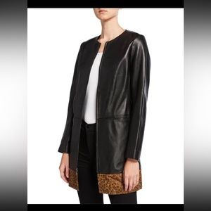 NWT Neiman Marcus Leather Jacket Coat